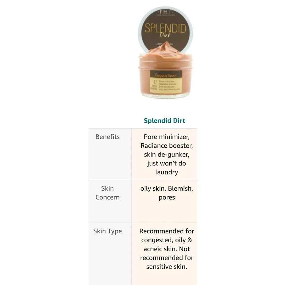 FarmHouse Fresh Splendid Dirt Nutrient-Rich Mud Mask Pumpkin Scent  , 3.2 Fl Oz